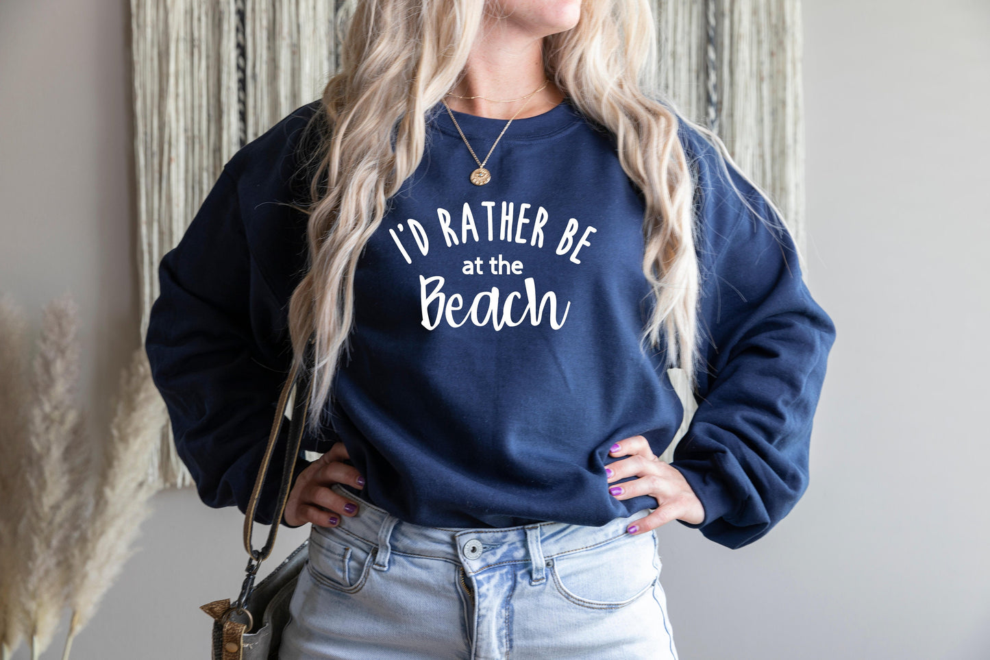 I'd Rather Be At The Beach Sweatshirt, Beach Life Shirt, Beach Coverup Crewneck, Cute Beach Vacation Outfit