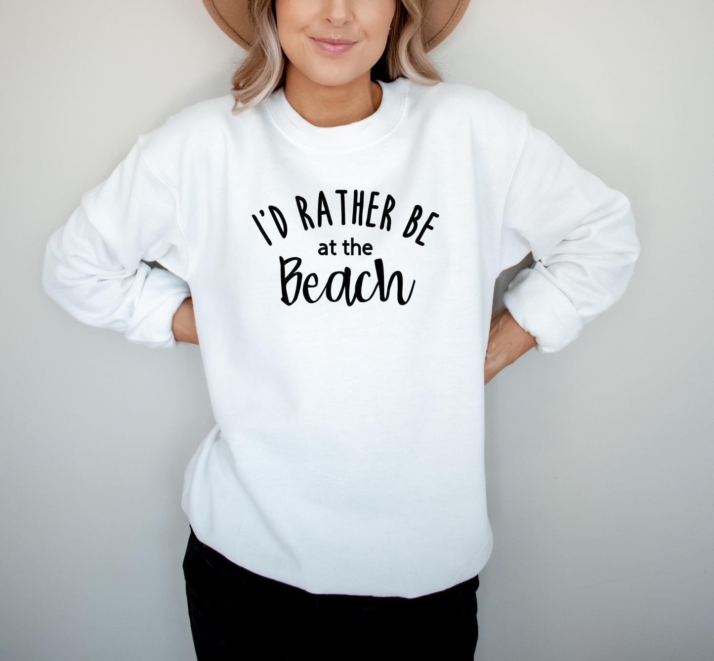 I'd Rather Be At The Beach Sweatshirt, Beach Life Shirt, Beach Coverup Crewneck, Cute Beach Vacation Outfit