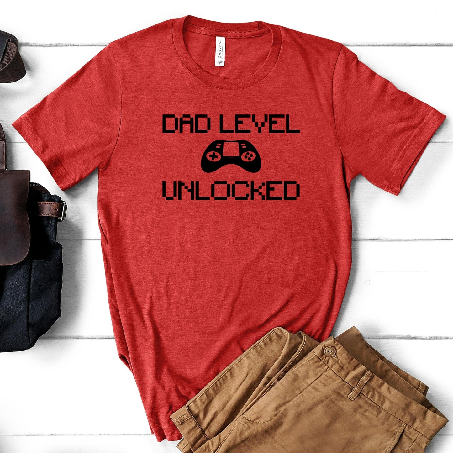 Dad Level Unlocked Shirt, New Dad Graphic Tee, Pregnancy Baby Announcement, Daddy to Be Shirt
