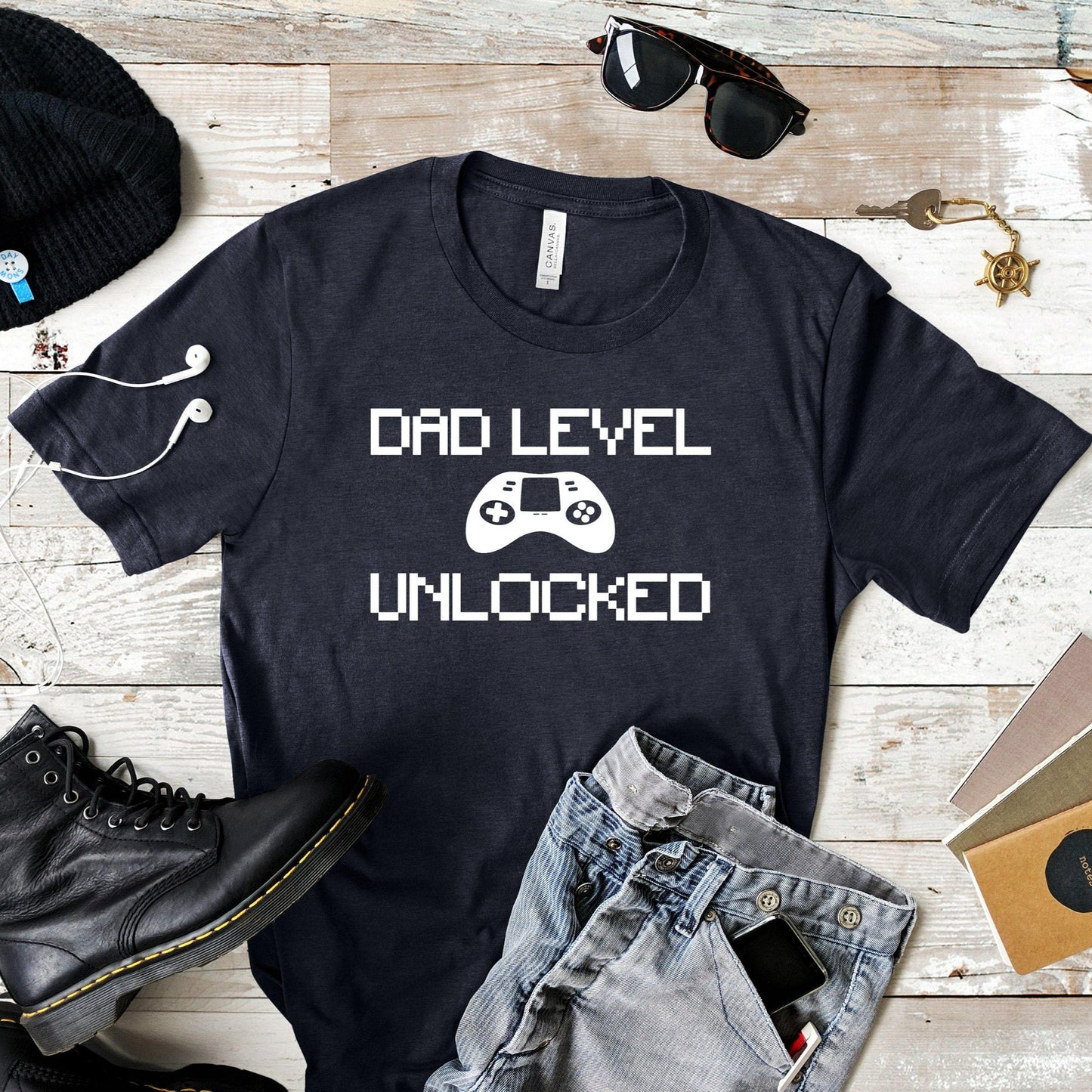 Dad Level Unlocked Shirt, New Dad Graphic Tee, Pregnancy Baby Announcement, Daddy to Be Shirt