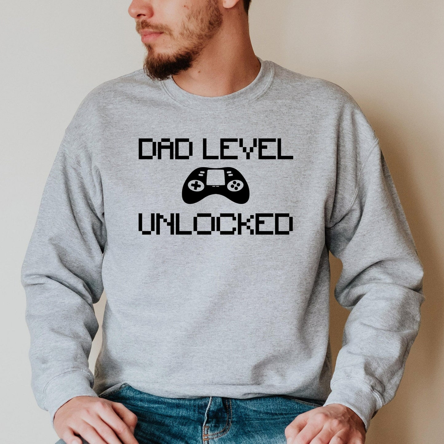 Dad Level Unlocked Sweatshirt, New Dad Crewneck, Pregnancy Baby Announcement, Daddy to Be, Funny Gift for Gamer Dad