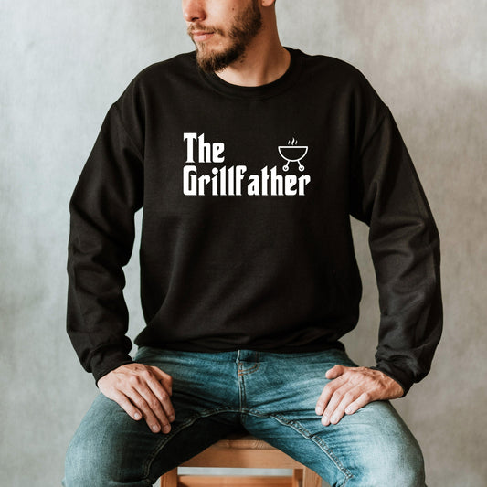 The Grillfather Sweatshirt, Grill Father Crewneck, Fathers Day Gift, Dad Gift from Wife from Kids, Funny BBQ Shirt