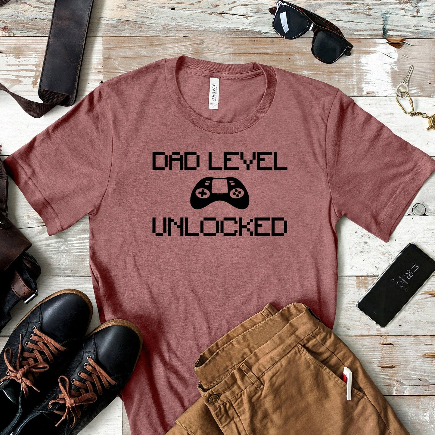 Dad Level Unlocked Shirt, New Dad Graphic Tee, Pregnancy Baby Announcement, Daddy to Be Shirt