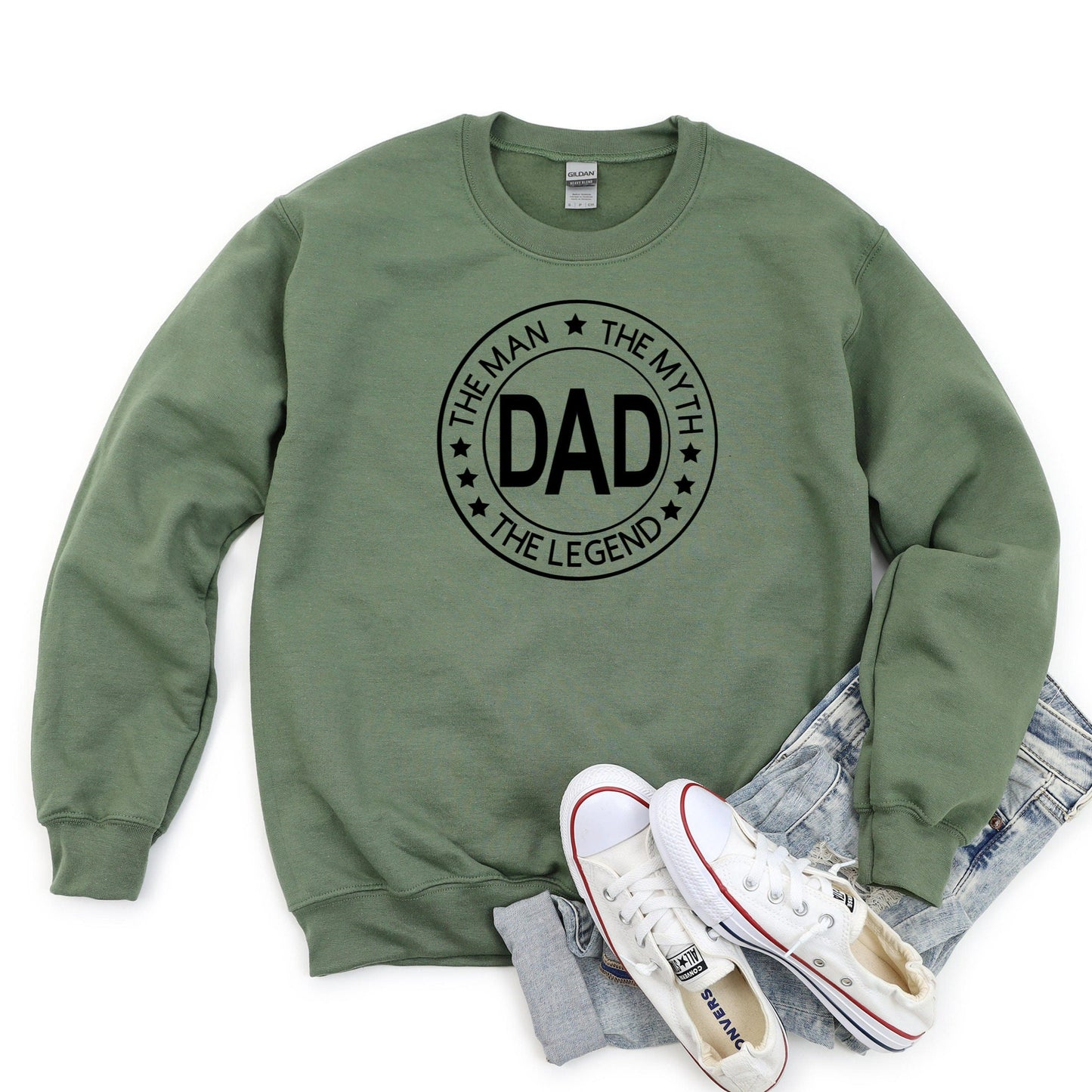 Dad The Man The Myth The Legend Sweatshirt, Fathers Day Gift, Gift for Husband, Best Dad Birthday Gift