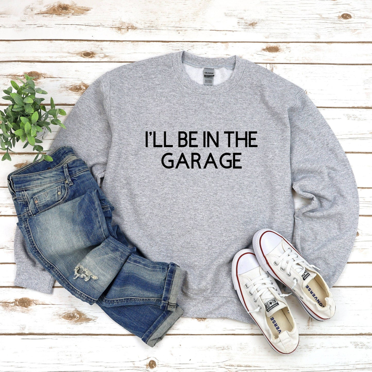 Funny Shirt for Dad, I'll be In The Garage Crewneck Sweatshirt, Fathers Day Gift, Dad T Shirt, Mechanic Funny Tee, Garage TShirt