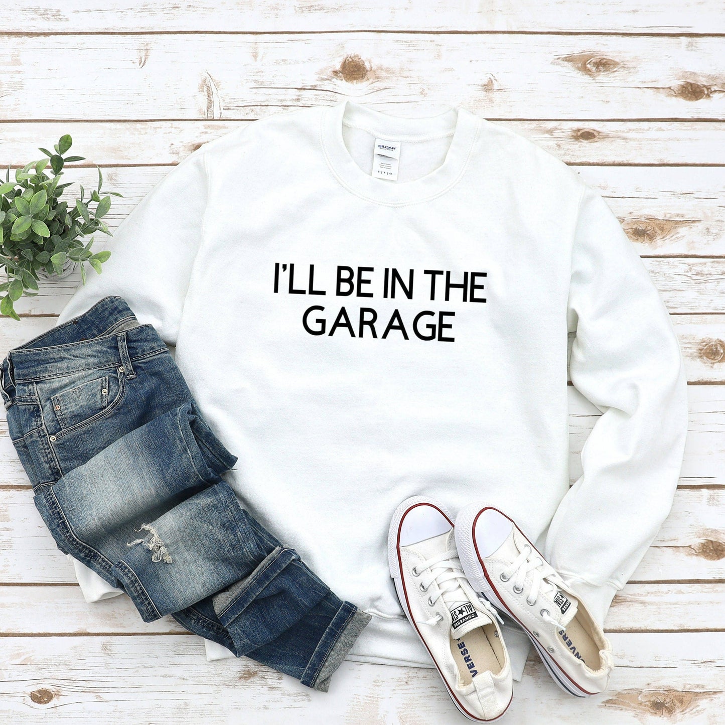 Funny Shirt for Dad, I'll be In The Garage Crewneck Sweatshirt, Fathers Day Gift, Dad T Shirt, Mechanic Funny Tee, Garage TShirt