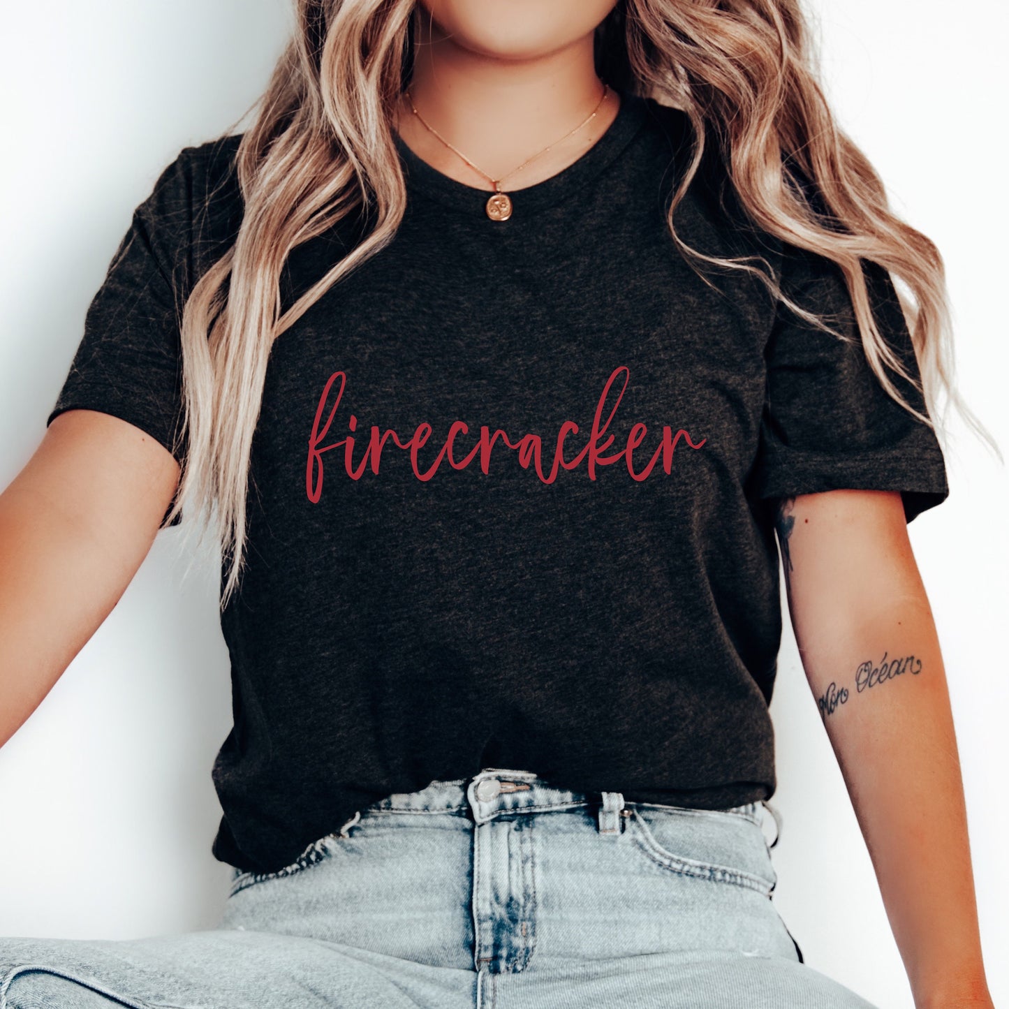 Firecracker 4th of July Shirt Women, Fourth of July TShirt Woman, Patriotic Tee, 4th of July Outfit, Fireworks Tee