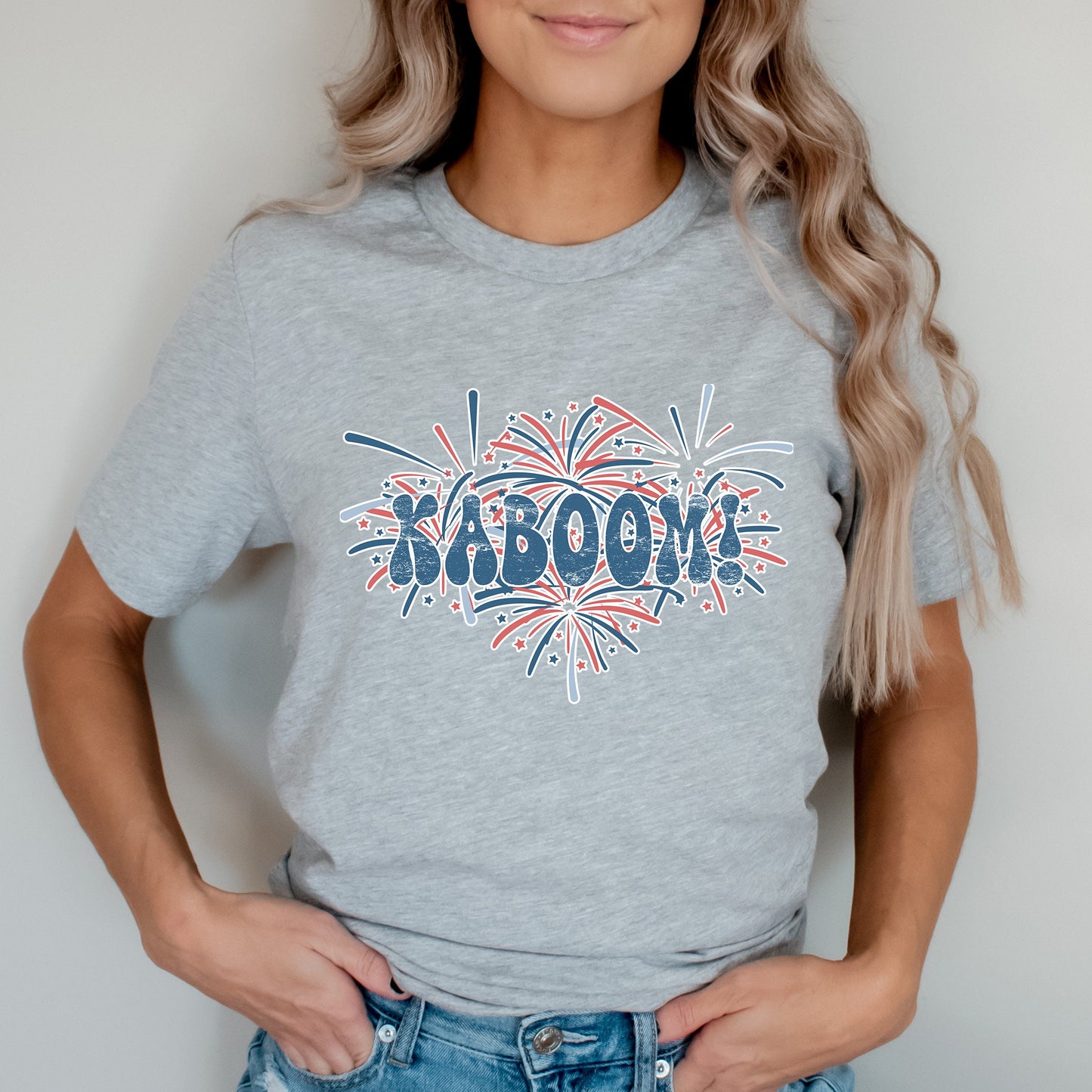 Fireworks Kaboom Shirt, 4th of July TShirt, American Stars Graphic Tee, Independence Day Shirt, Funny Fourth of July Shirt