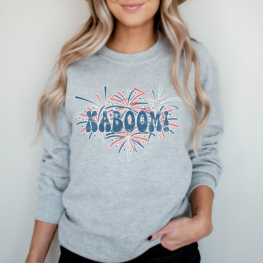 Fireworks Kaboom Sweatshirt, 4th of July Crewneck, Independence Day Shirt, Funny Fourth of July Shirt