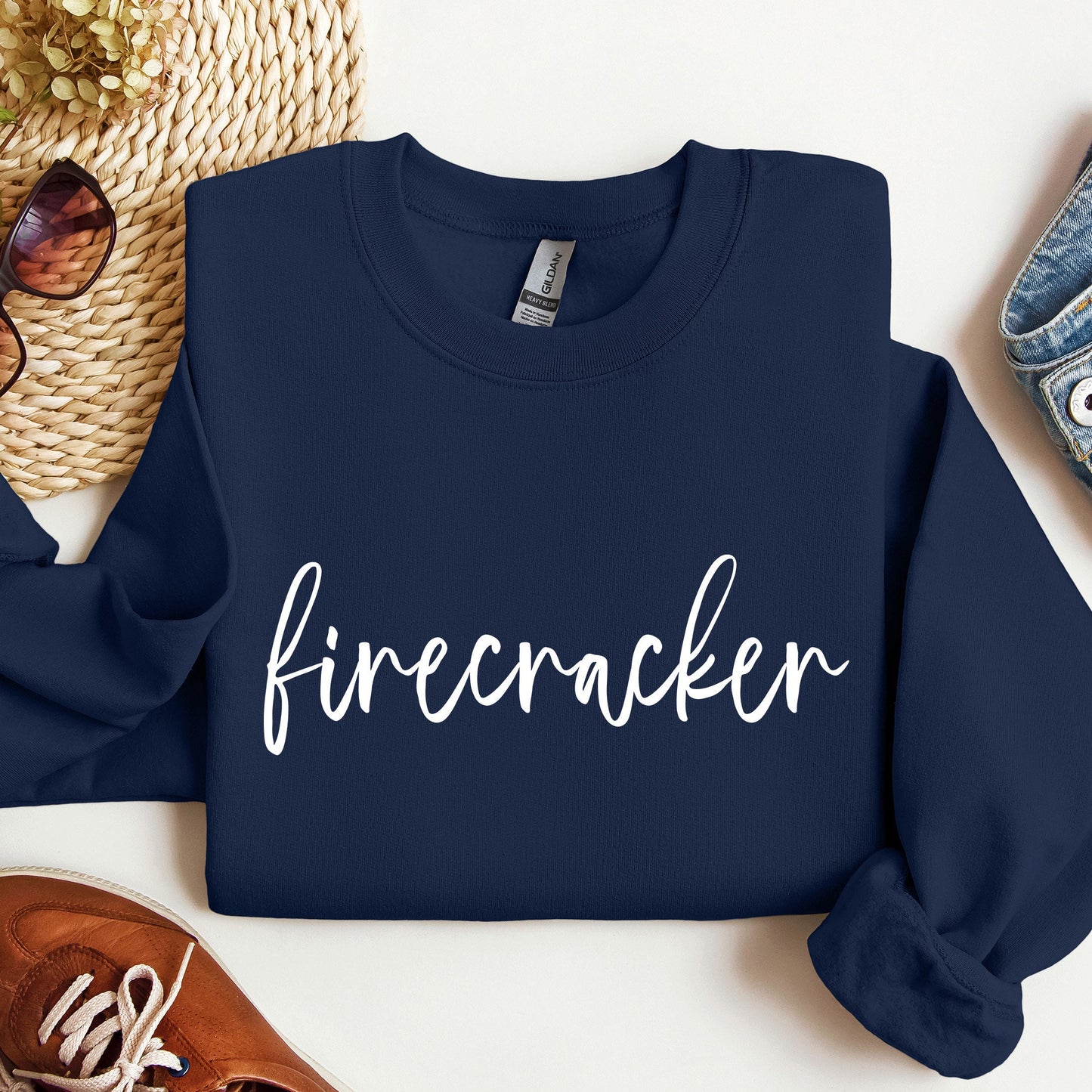 Firecracker 4th of July Sweatshirt Women, Fourth of July Crewneck Woman, Patriotic Tee, 4th of July Fireworks Outfit