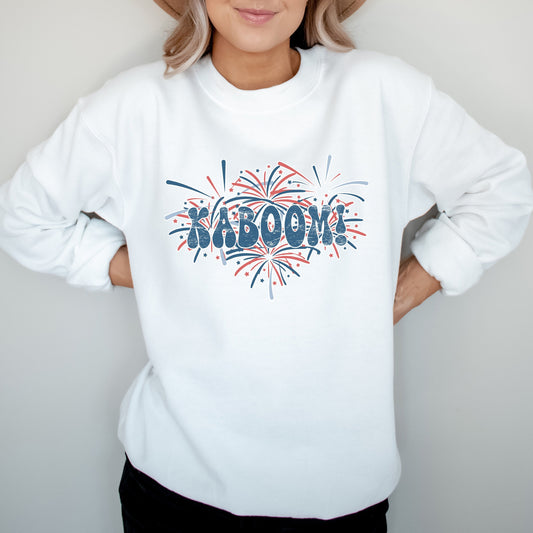 Fireworks Kaboom Sweatshirt, 4th of July Crewneck, Independence Day Shirt, Funny Fourth of July Shirt