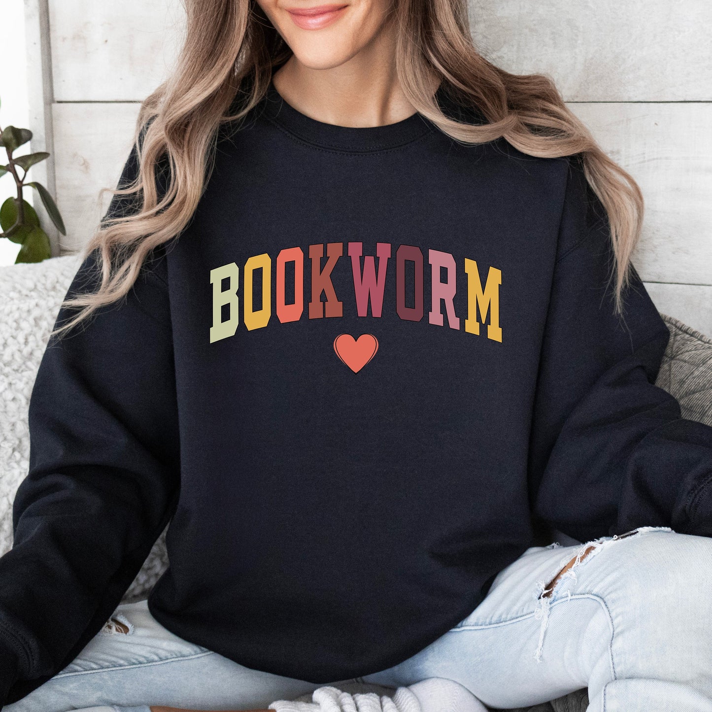 Bookworm Sweatshirt, Cute Teacher Books Lover Crewneck, ESL Teacher Sweatshirt, Librarian Reading Sweater