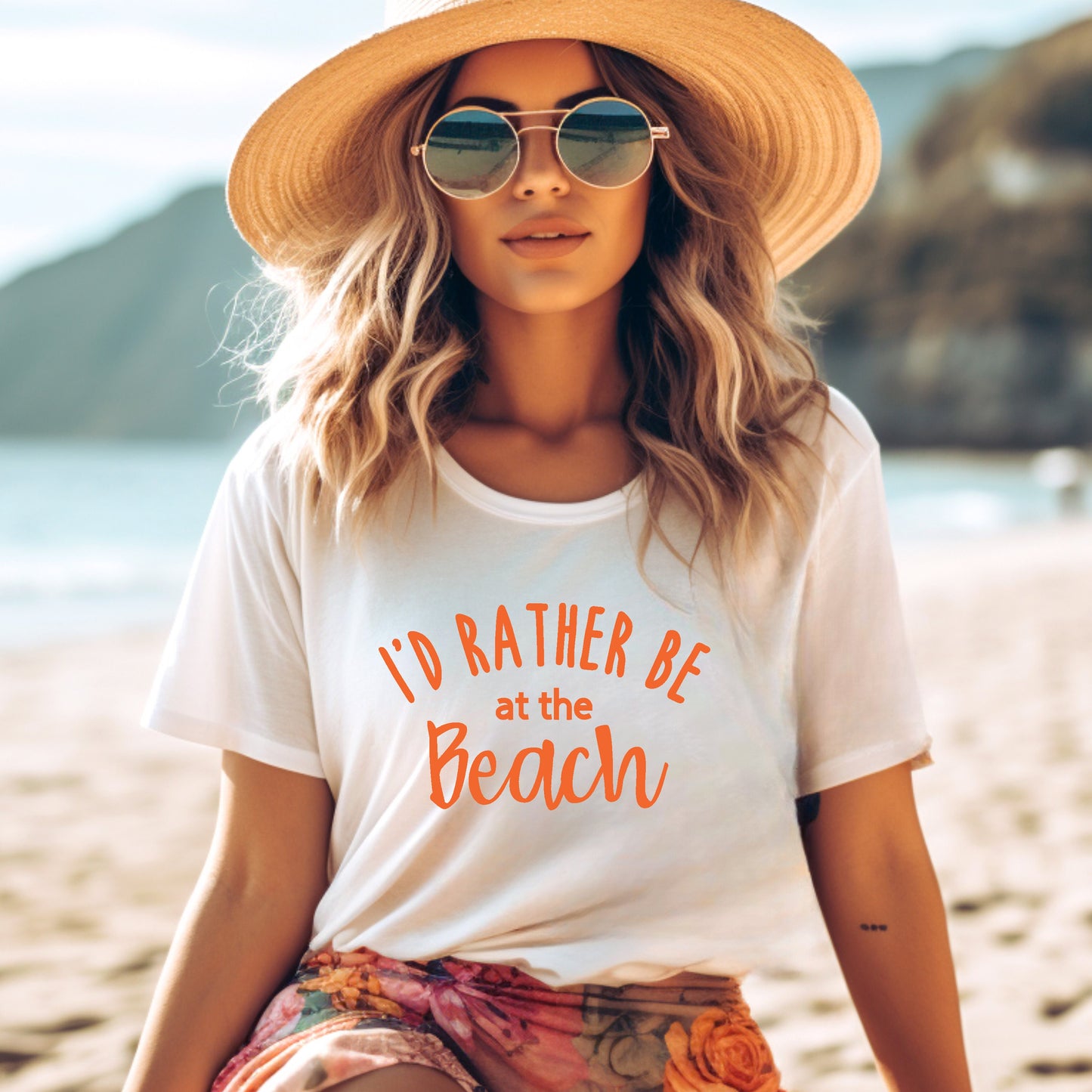 I'd Rather Be At The Beach Shirt, Beach Life TShirt, Beach Coverup T-Shirt, Cute Summer Shirt, Beach Vacation Tee