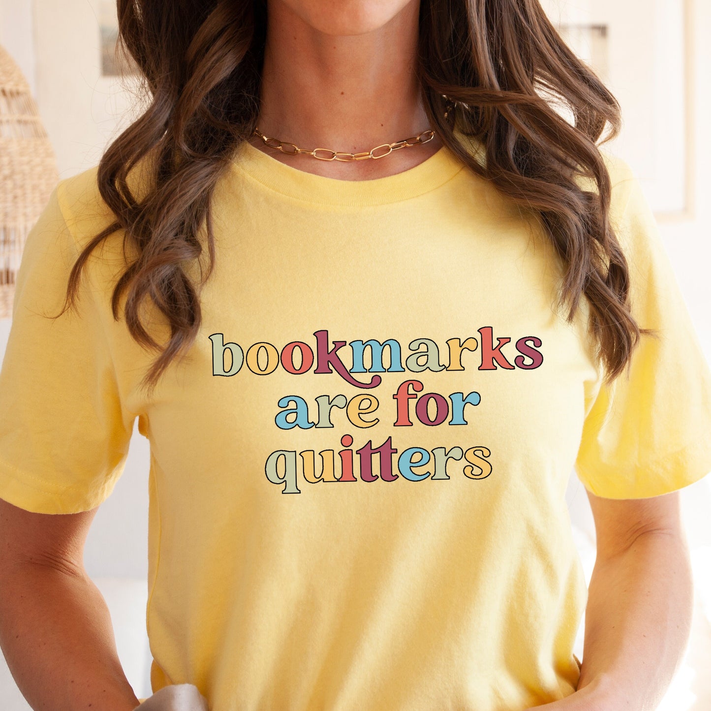 Bookmarks Are For Quitters Shirt, Teacher TShirts, Gift for Book Lovers, Funny Librarian Graphic Tee, Reading Shirt