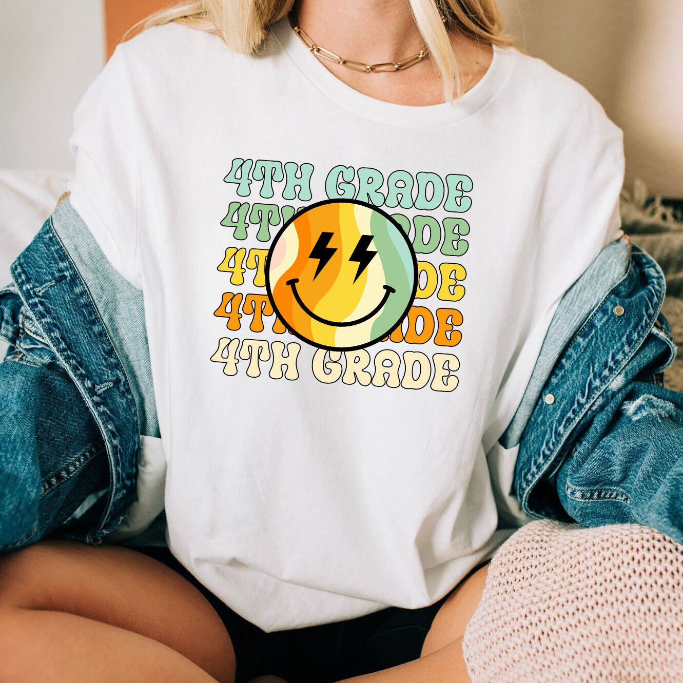 Retro School Grade Shirt, Back to School Teacher TShirt, First Day of School T-Shirt, Teacher Gift