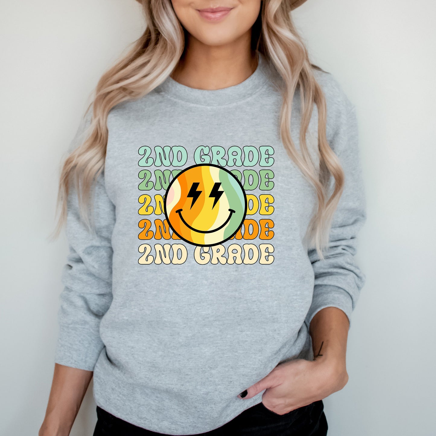 Retro School Grade Sweatshirt, Back to School Teacher Crewneck, First Day of School Shirt, Teacher Gift