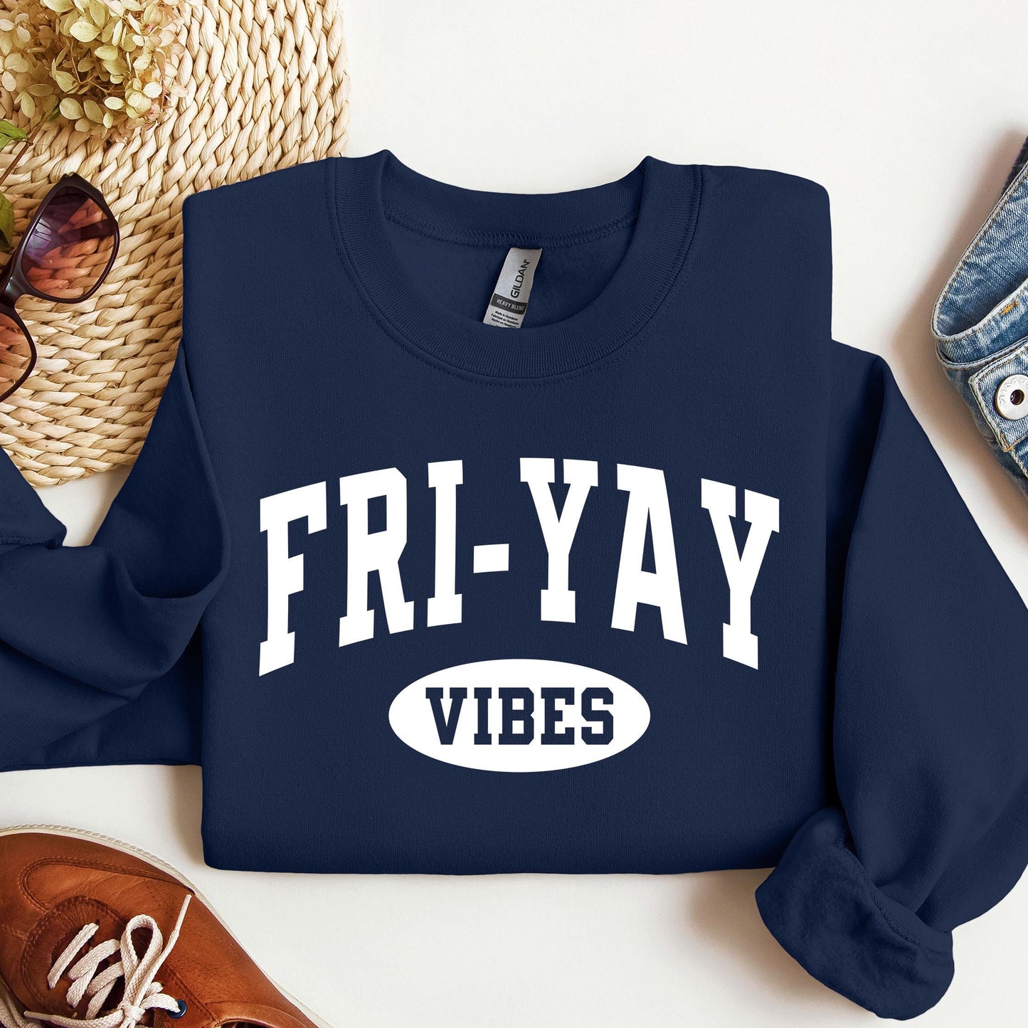 Fri-Yay Vibes Sweatshirt, Happy Friday Teacher Crewneck, Weekend Shirt, Funny Teacher Gift, Back to School Shirts