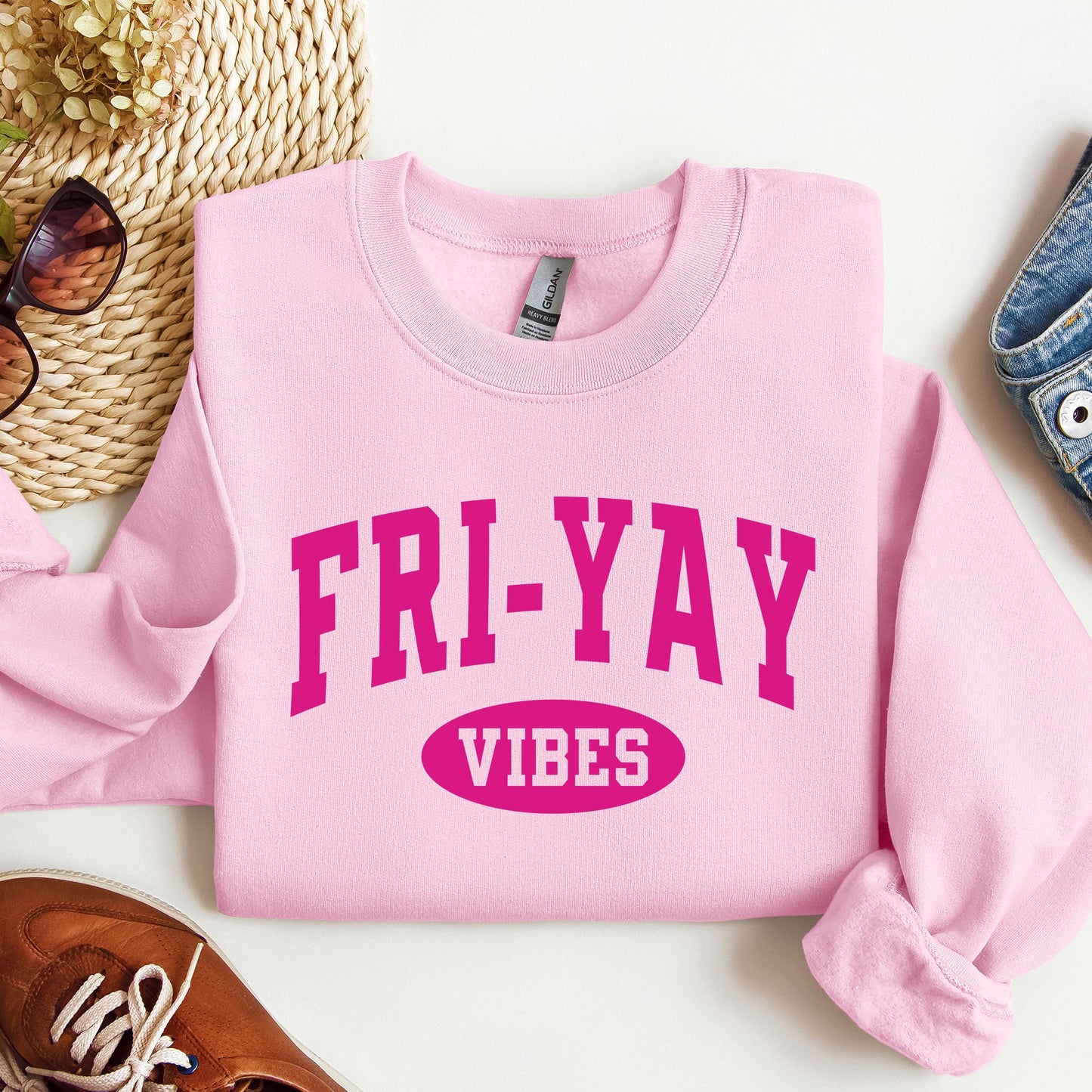 Fri-Yay Vibes Sweatshirt, Happy Friday Teacher Crewneck, Weekend Shirt, Funny Teacher Gift, Back to School Shirts