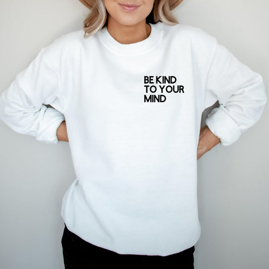 Be Kind to Your Mind Sweatshirt, Mental Health Matters Crewneck, Retro Trendy Sweatshirt, Aesthetic Therapist Psychiatrist Sweater Unisex