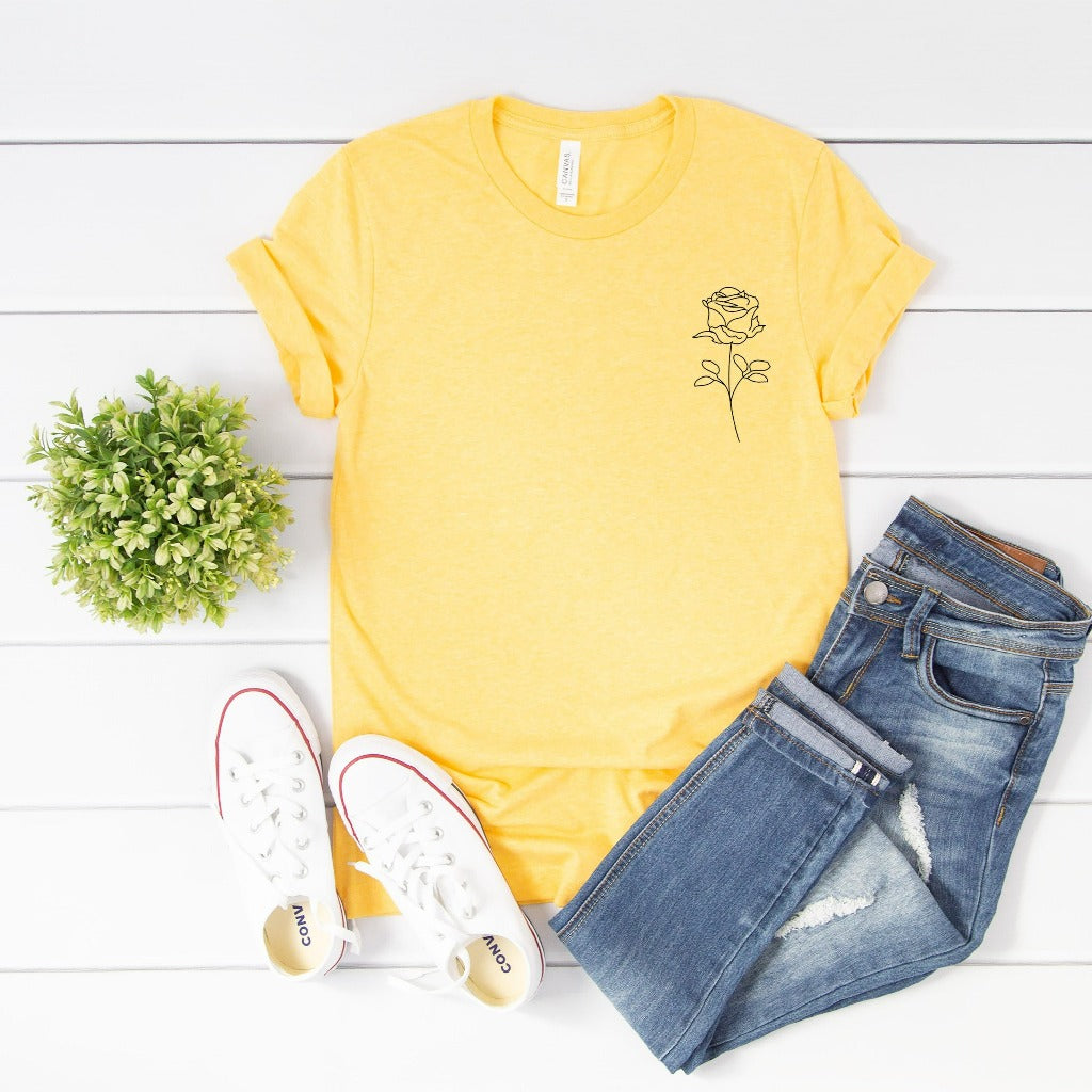 Mustard Yellow Shirt Mustard Floral Shirt Flower Tshirt 