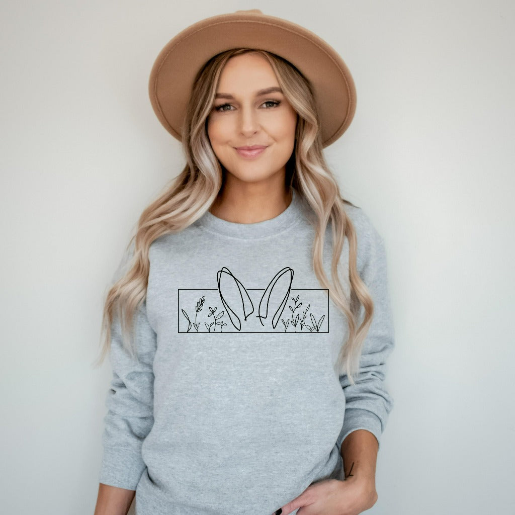 easter graphic tee, bunny ears shirt, cute easter shirt for her, easter gift tshirt