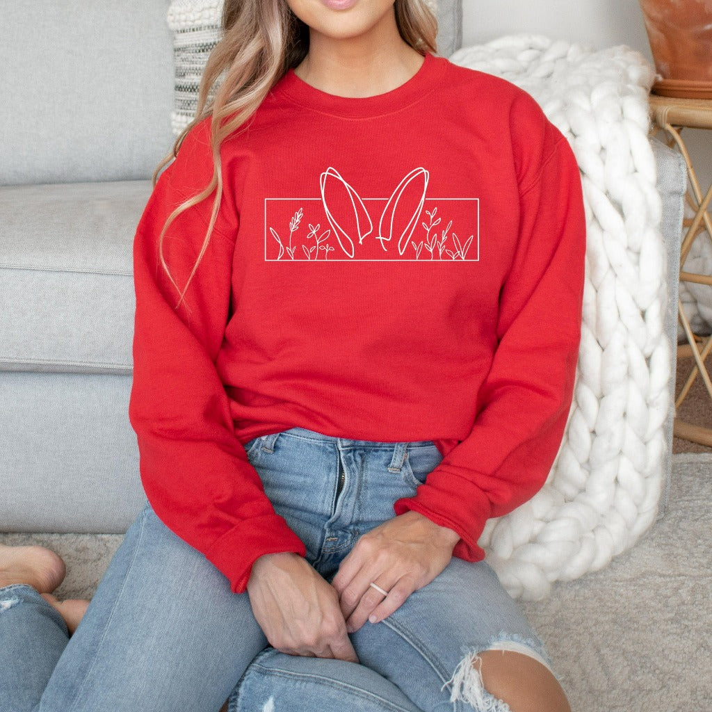 easter graphic tee, bunny ears shirt, cute easter shirt for her, easter gift tshirt