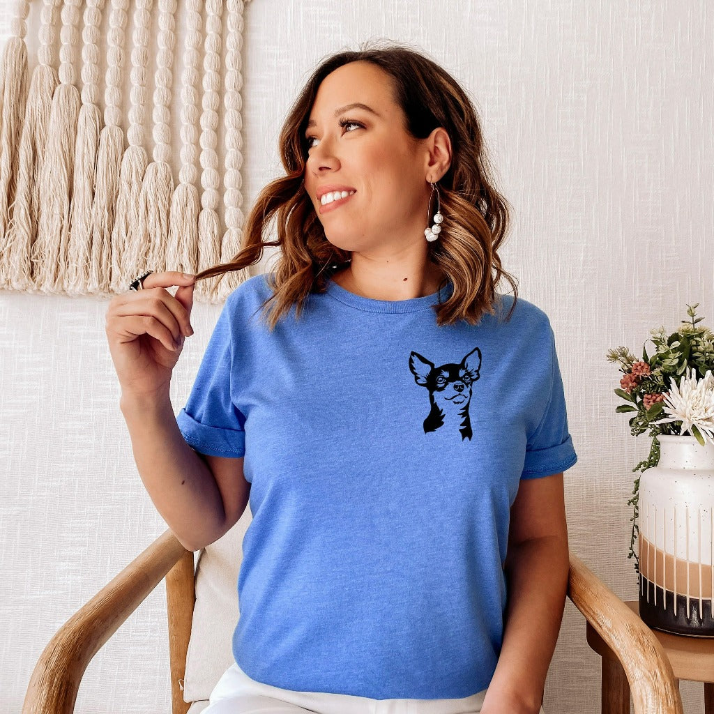 chihuahua shirt, dog mom, dog mama, gift for dog lover, tshirt, t-shirt, animal theme