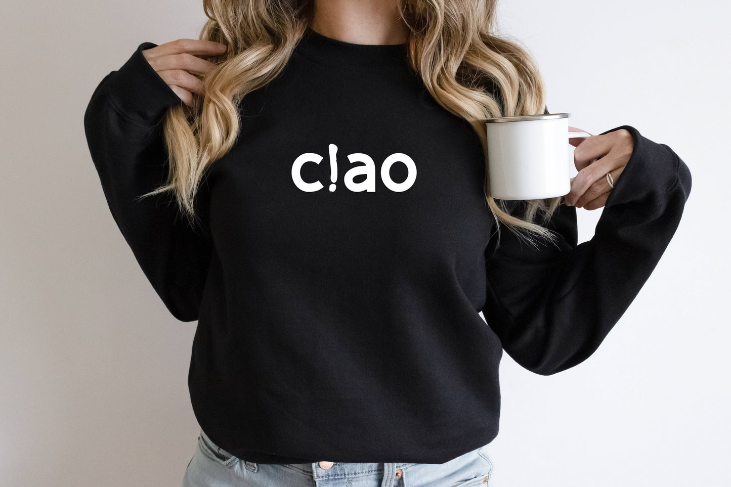 Ciao Crewneck Sweatshirt, Ciao Sweater, Hello Italy, Italian Hello, Ciao Shirt, Italian Gift, Ciao Bella