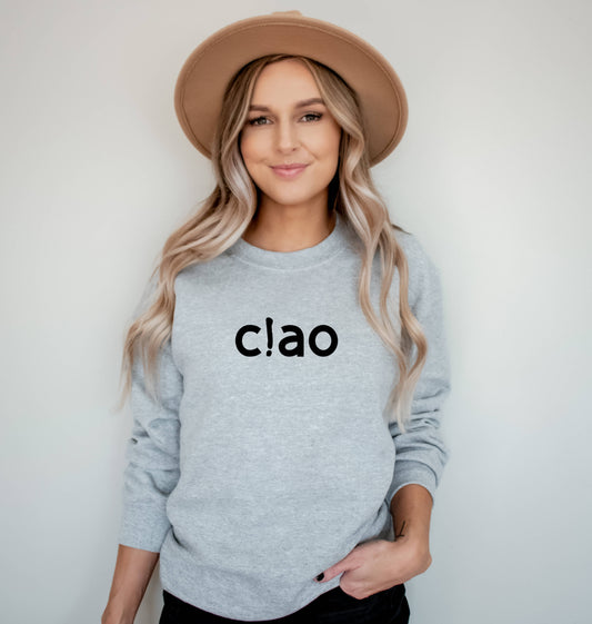 Ciao Crewneck Sweatshirt, Ciao Sweater, Hello Italy, Italian Hello, Ciao Shirt, Italian Gift, Ciao Bella
