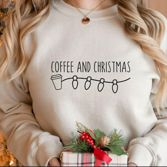 coffee and christmas shirt, i run on coffee and christmas cheer, cute christmas tshirt for her, holiday shirts for mom