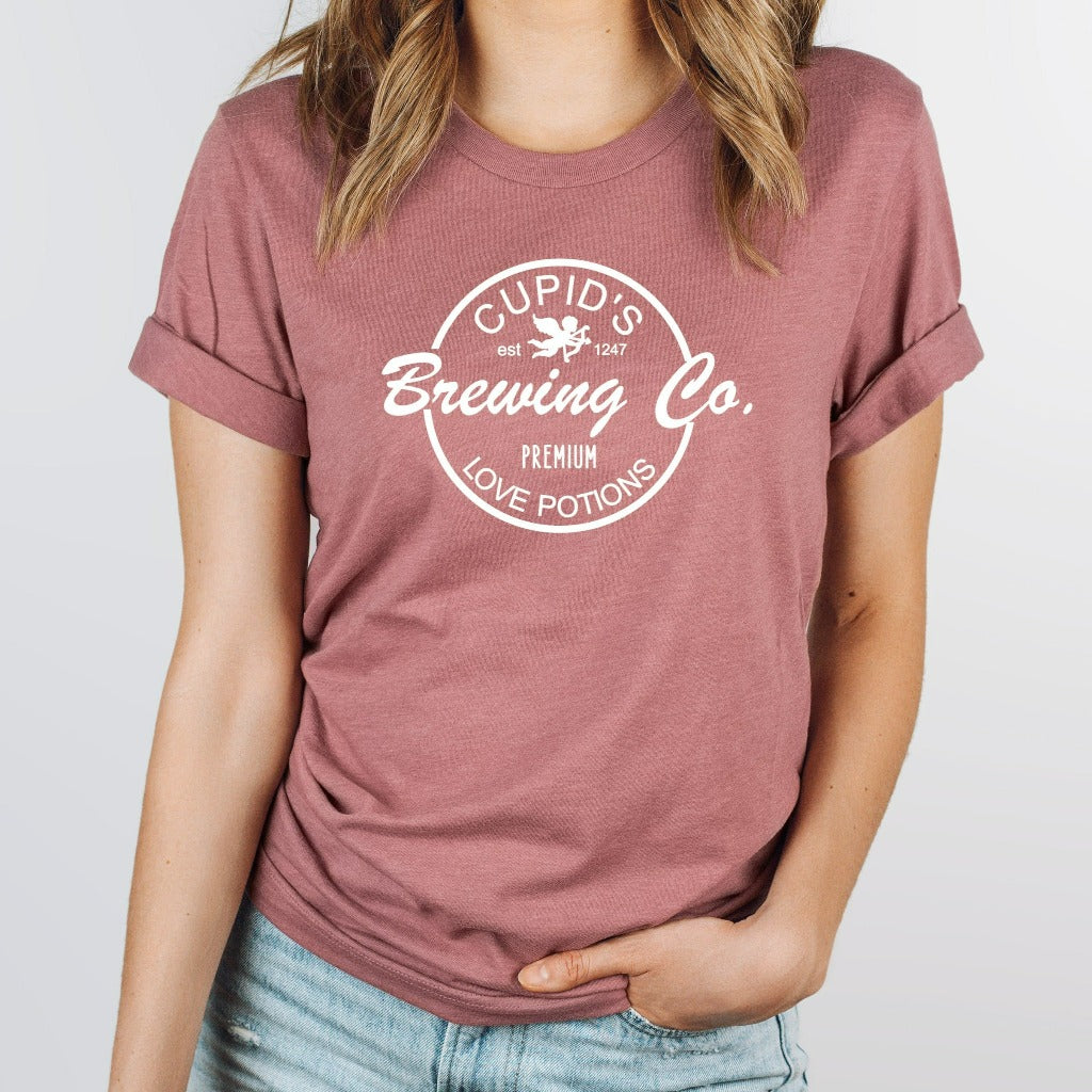 Cupid's Brewing Co Valentines Day Shirt, Hugs and Kisses Shirt, Valentine's Day Gift, Women's Shirt, Couple Shirts, Gift for Girlfriend