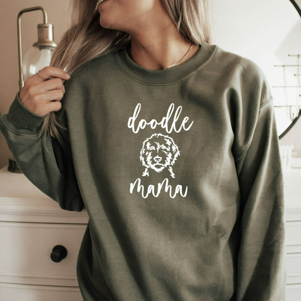 golden doodle shirt, doodle t-shirt, dog mom, dog mama, gift for dog lover, tshirt, t-shirt, animal theme, life is golden with my doodle, doodle mama crewneck sweatshirt