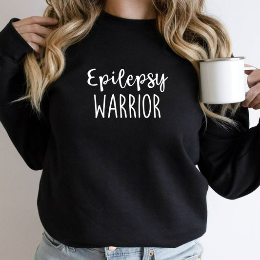 epilepsy warrior crewneck sweatshirt, epilepsy awareness shirt, gift for epileptic