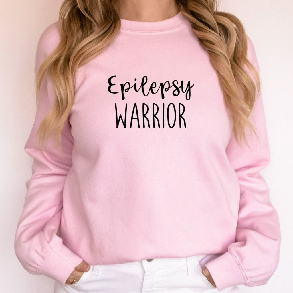 epilepsy warrior crewneck sweatshirt, epilepsy awareness shirt, gift for epileptic