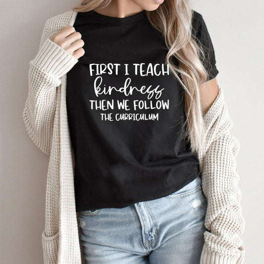 teach kindness crewneck, teacher gift, teacher appreciation, teacher be kind, gift for new teachers, elementary kindergarten, graphic tee, shirt, tshirt