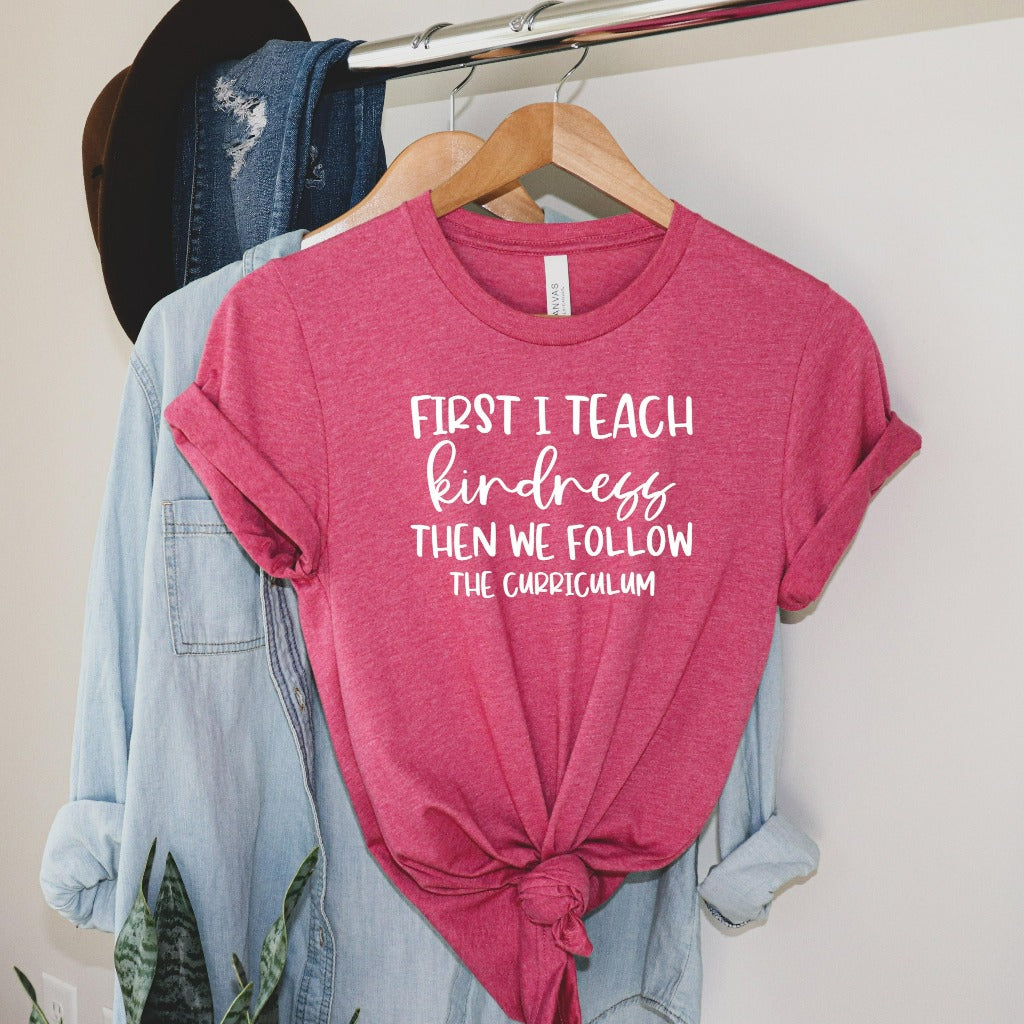 teach kindness crewneck, teacher gift, teacher appreciation, teacher be kind, gift for new teachers, elementary kindergarten, graphic tee, shirt, tshirt
