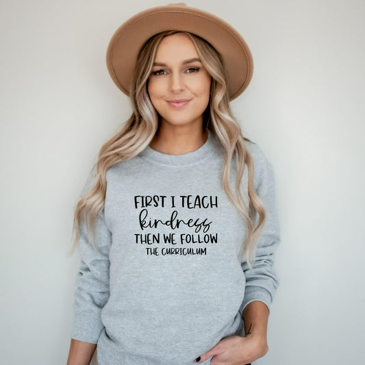 teach kindness crewneck sweatshirt, teacher gift, teacher appreciation, teacher be kind, gift for new teachers, elementary kindergarten
