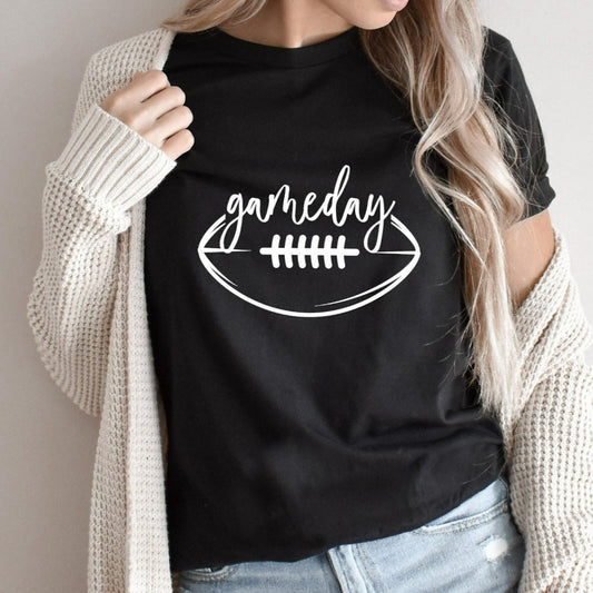Gameday Women's Football Mama Stacked Graphic S/S TEE Shirt - EZN Outfitters