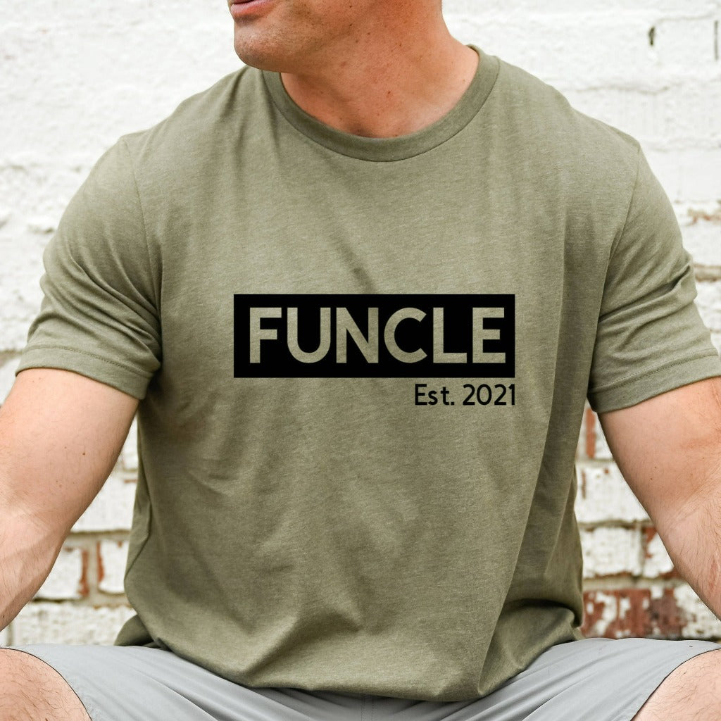 funcle definition shirt, the fun uncle tshirt, like a dad but way cooler graphic tee, gift for uncle from niece, from nephew, funny uncle tee