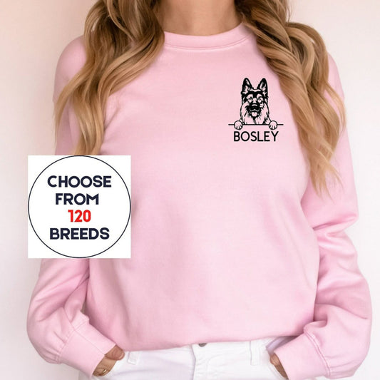 Personalized Dog Face Sweatshirt, Dog Shirt, Custom Dog Name Tee, Personalized Dog Shirt, Dog Lovers Shirt, Dog Dad Shirt, Dog Mama Tee