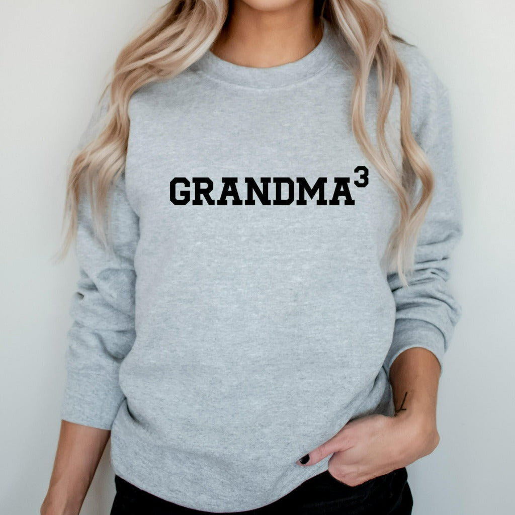 grandma crewneck sweatshirt, new grandma gift, birth announcement graphic tee, grandma of 2, grandma of 3, grandma of 4, grandma of 5