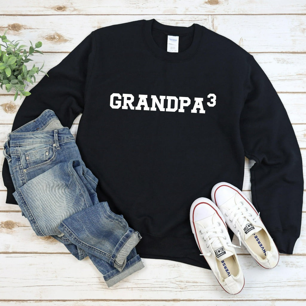 grandpa crewneck sweatshirt, gift for new grandpa, grandpa birth announcement graphic tee, grandpa of 2, 3, 4, 5, 6 or more shirt, fathers day gift, father's day gift