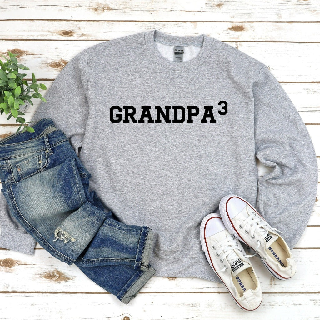 grandpa crewneck sweatshirt, gift for new grandpa, grandpa birth announcement graphic tee, grandpa of 2, 3, 4, 5, 6 or more shirt, fathers day gift, father's day gift