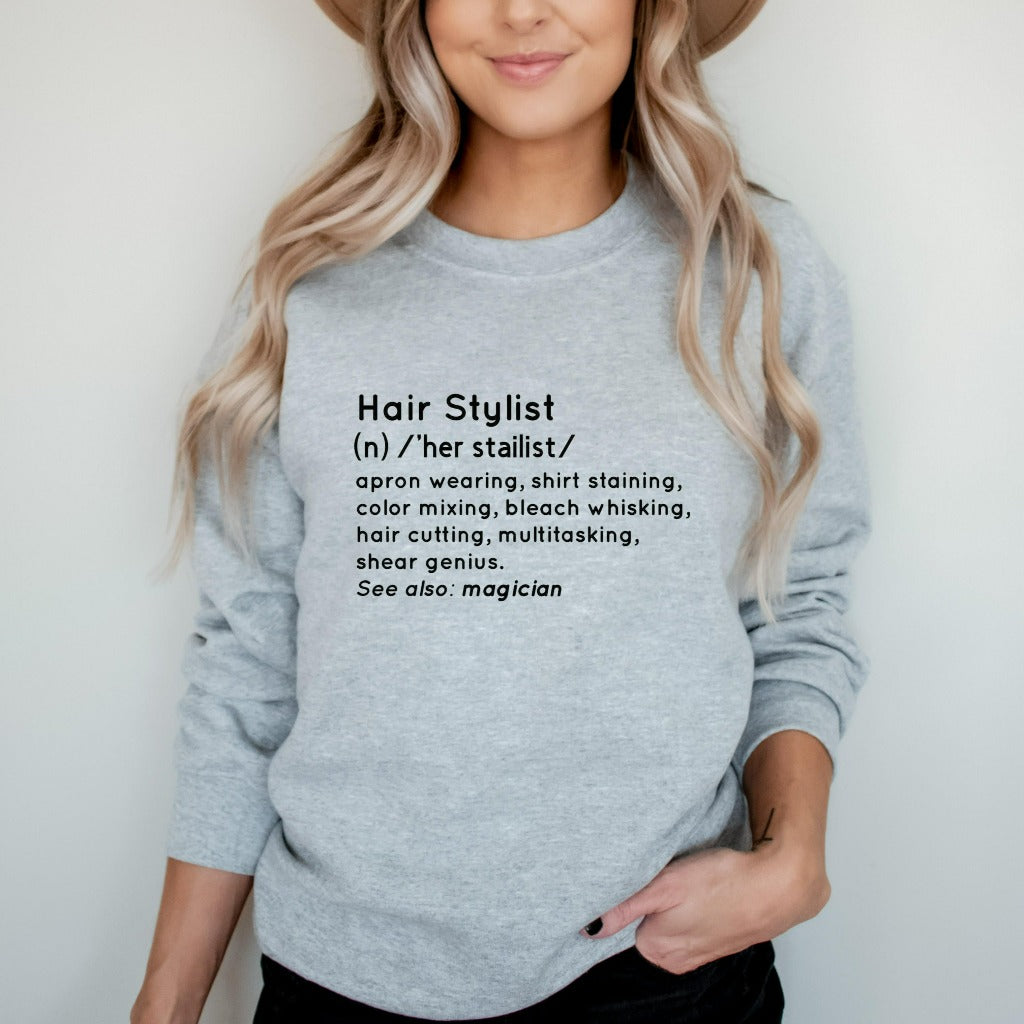 Hairstylist Definition Sweatshirt, Hair Dresser Crewneck, Hairstylist Gift, Hair Dresser Gift, Gift for Hairstylist, Hairstylist Sweatshirt