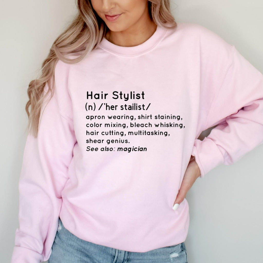 Hairstylist Definition Sweatshirt, Hair Dresser Crewneck, Hairstylist Gift, Hair Dresser Gift, Gift for Hairstylist, Hairstylist Sweatshirt