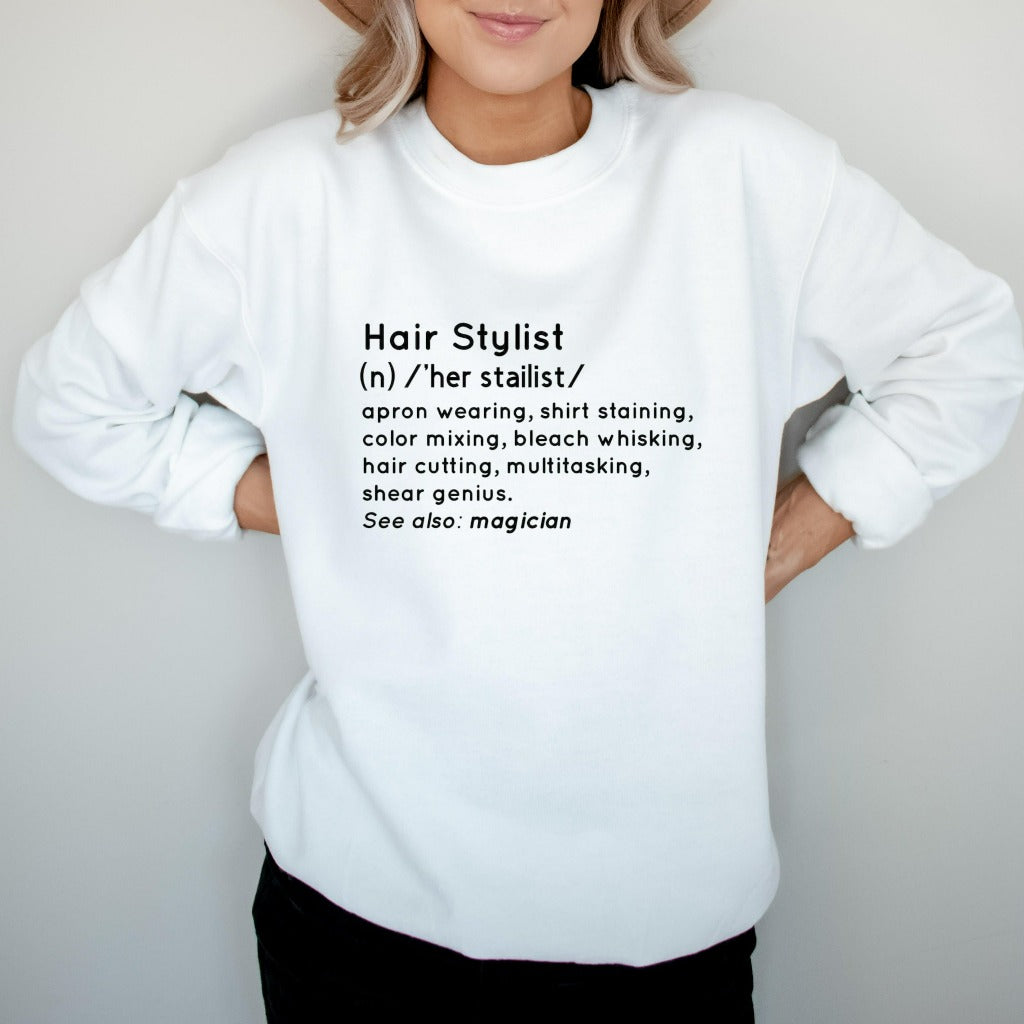 Hairstylist Definition Sweatshirt, Hair Dresser Crewneck, Hairstylist Gift, Hair Dresser Gift, Gift for Hairstylist, Hairstylist Sweatshirt