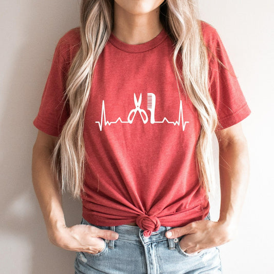 Hairstylist Shirt, Hair Dresser Shirt, Hairstylist Gift, Hair Dresser Gift, Gift for Hairstylist, Hairstylist Heartbeat Shirt, Hair Dresser