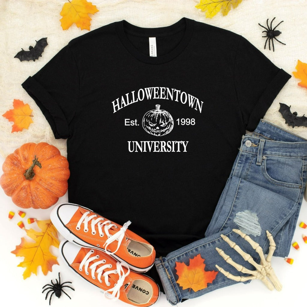 halloweentown university shirt, cute halloween tshirt for her, pumpkin graphic tee, halloween party costume shirts