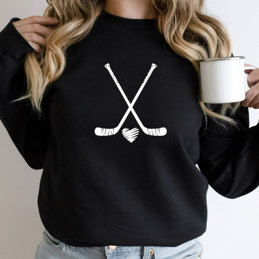 hockey crewneck sweatshirt, hockey mom tshirt, hockey graphic tee, hockey season, hockey dad, hockey fan, gift for hockey mom
