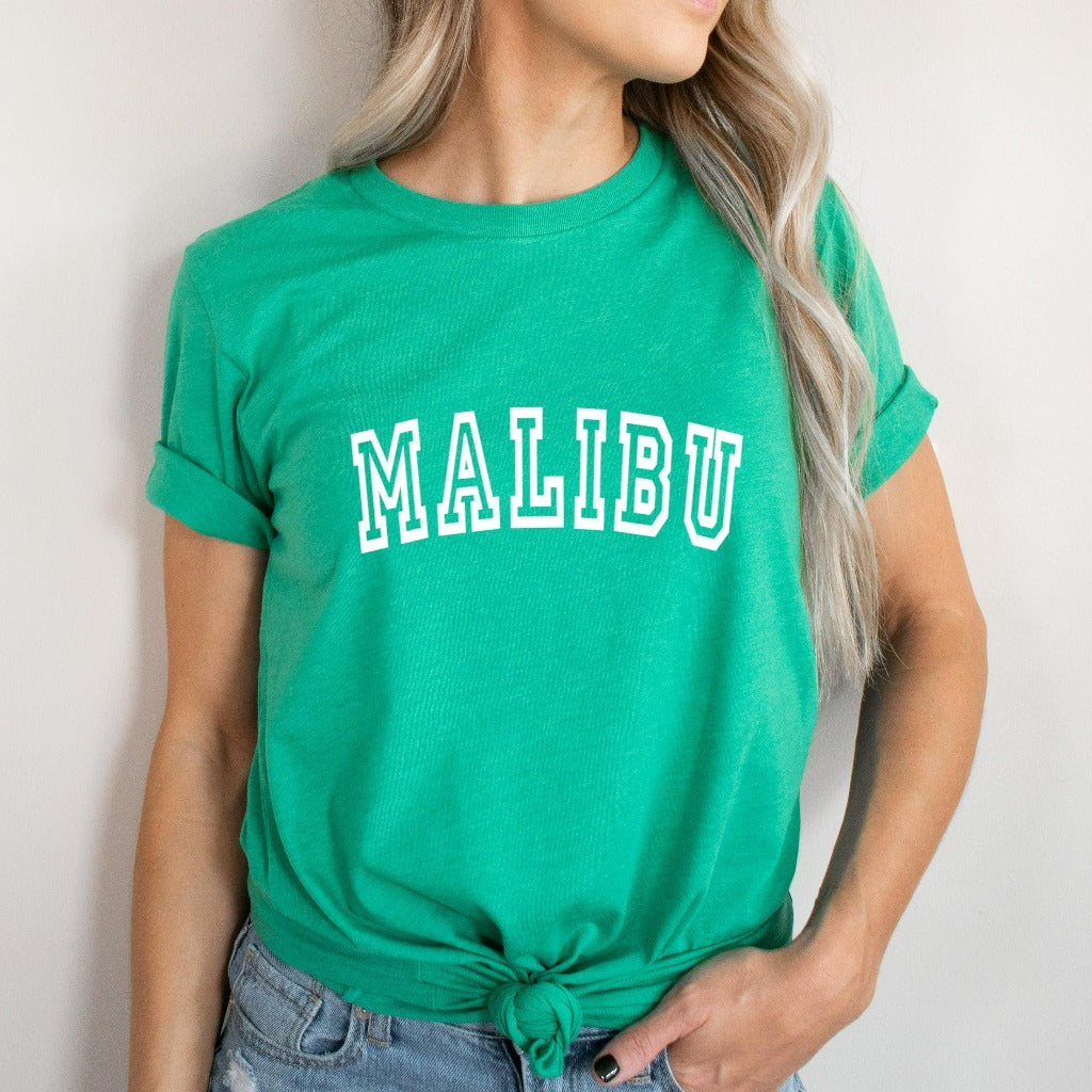 malibu california shirt, preppy graphic tee for women, cute california vacation tshirt